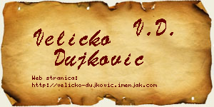 Veličko Dujković vizit kartica